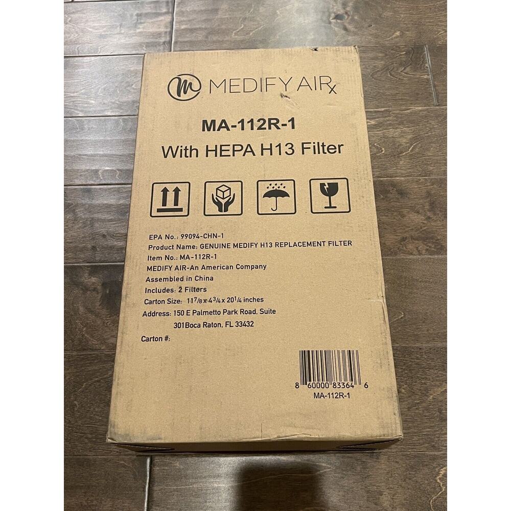 Medify Air MA-112R-1 Hepa H13 Filter Set Of 2 Replacement Filter New Open Box